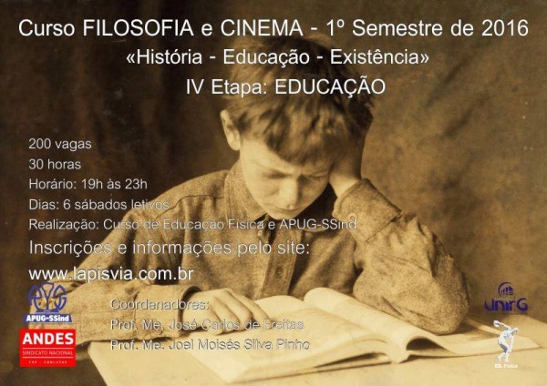 Inscrições abertas para novo curso de Extensão em Filosofia e Cinema 2016/1