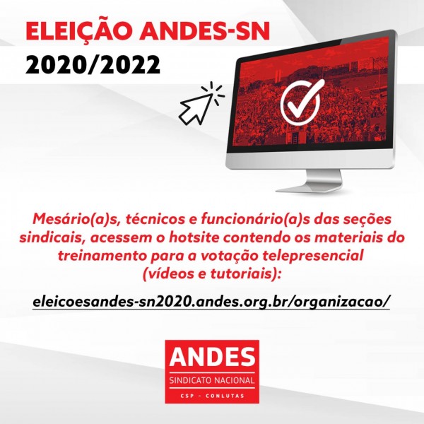 Eleição do ANDES-SN: Confira o site e o procedimento para votação