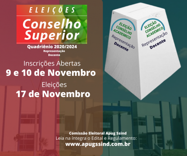 Comissão Eleitoral mantém Regulamento Eleitoral do Consup publicado dia 29 de outubro