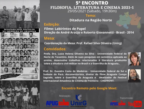 A Guerrilha do Araguaia e a ditadura militar na região Norte em debate no Curso de Filosofia, Literatura e Cinema