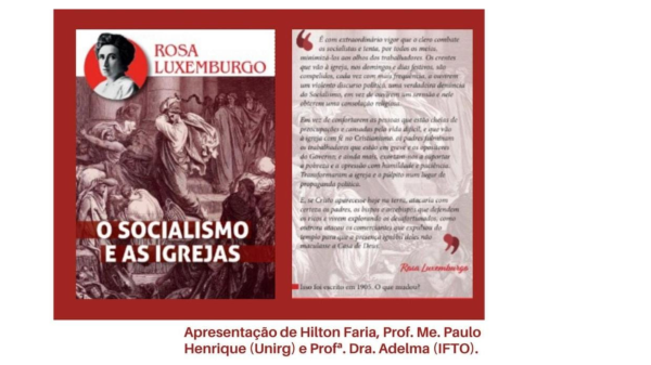 Lançamento do livro Rosa Luxemburgo: O SOCIALISMO E AS IGREJAS