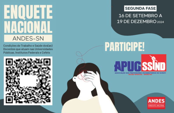 Responda a Enquete Nacional “Condições de Trabalho e Saúde Docente” do Andes-SN