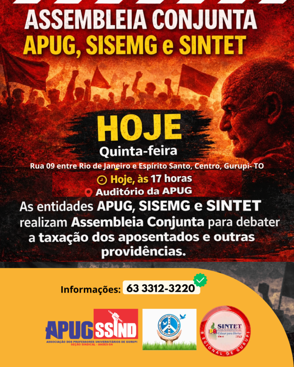 Assembleia Conjunta acontece hoje em Gurupi